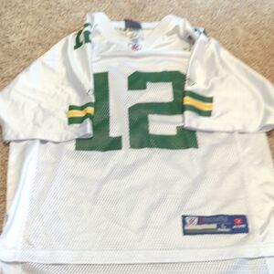 Kids White and Green Sports Jersey